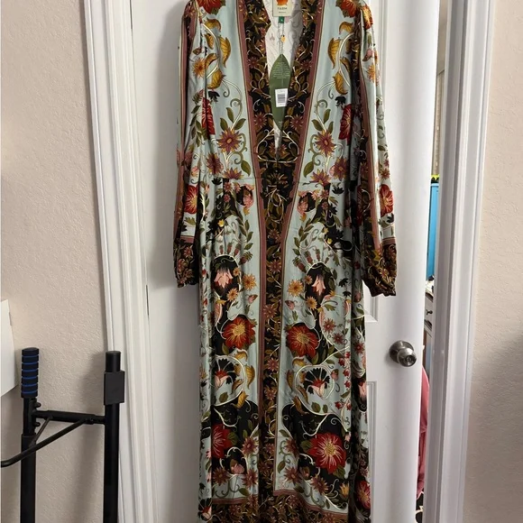 NWT Farm Rio Long Floral Patterned Maxi Dress - Picture 1 of 5